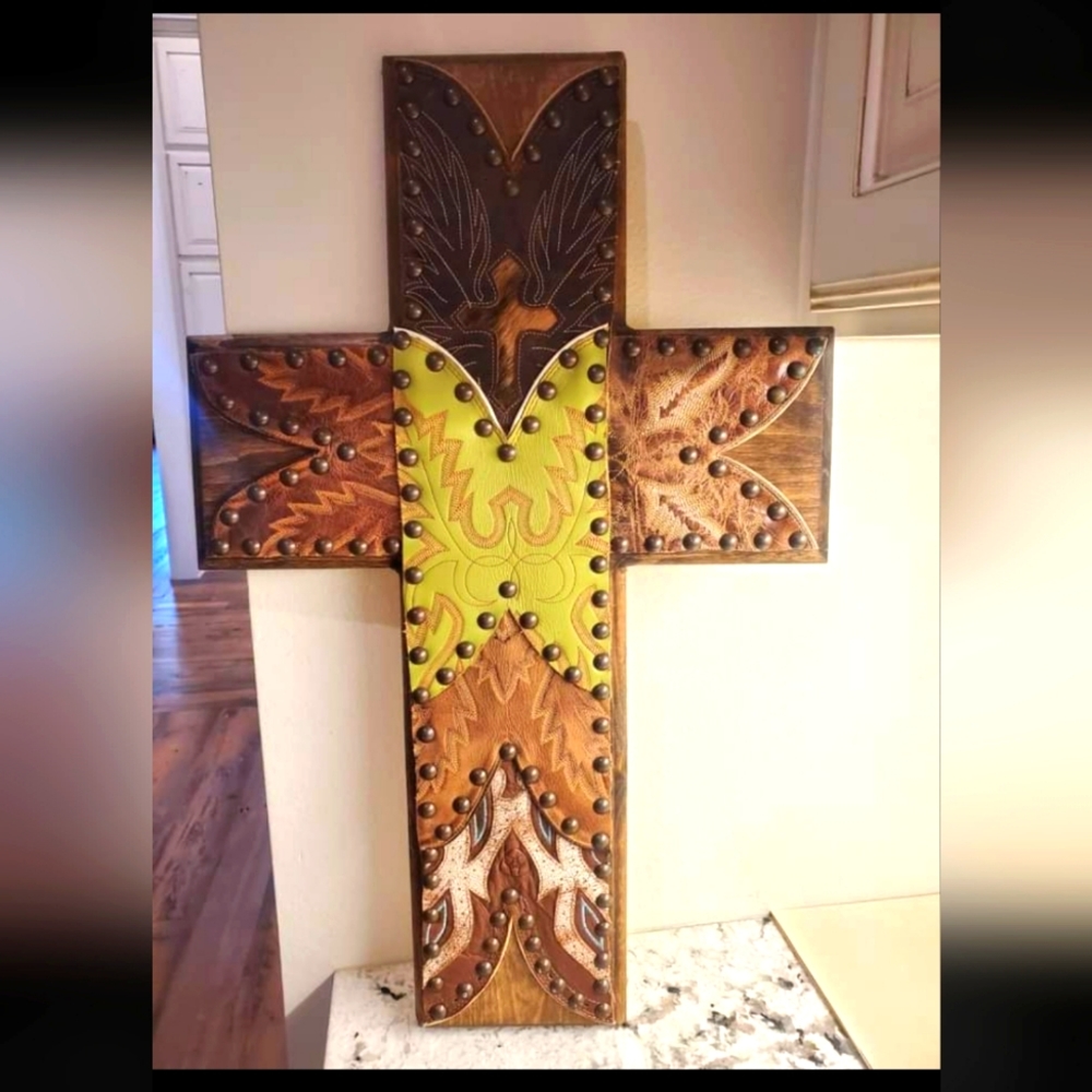 Western boots wall cross